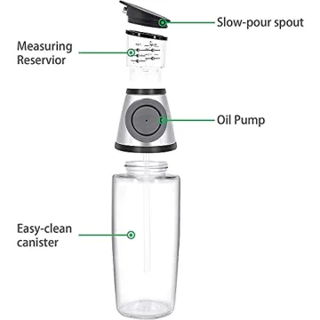 Elegant Glass Oil Dispenser with Measurable Precision