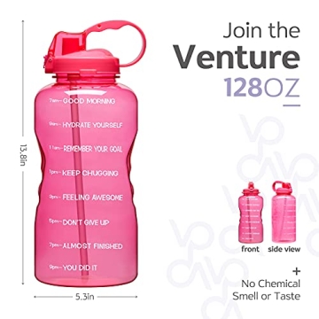 Venture Pal 1 Gallon Motivational Water Bottle for Fitness