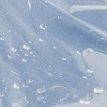 JMU 200PCS Dental Half Chair Cover, 32" x 32" Disposable Clear Plastic Sleeve Protector, Large