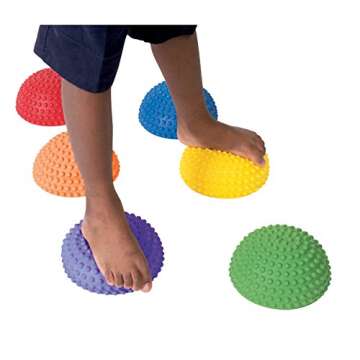 Abilitations Tactile Step-N-Stones Walk-On Domes - Set of 6 - 6 Colors - 009097