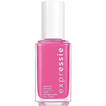 Essie Expressie Quick-Dry Nail Polish, Vegan 8-Free in Hot Pink Trick Clique, 0.33 fl oz