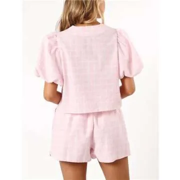 Yuemengxuan Y2K Peplum Shirt Shorts Set for Women