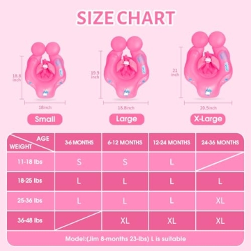 LAYCOL Baby Swimming Float with Sun Canopy for Infants