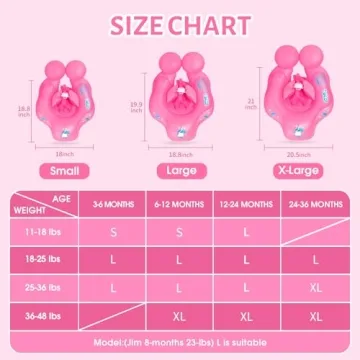 LAYCOL Baby Swimming Float with Sun Canopy for Infants