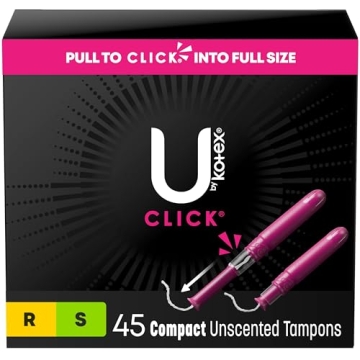 U by Kotex Click Compact Tampons for Superior Leak-Free Comfort