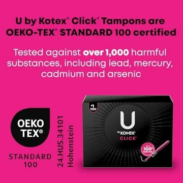 U by Kotex Click Compact Tampons for Superior Leak-Free Comfort