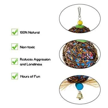 PAMAGOO Parrot Bird Chewing Toy for Engaging Playtime