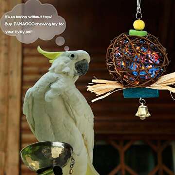 PAMAGOO Parrot Bird Chewing Toy for Engaging Playtime