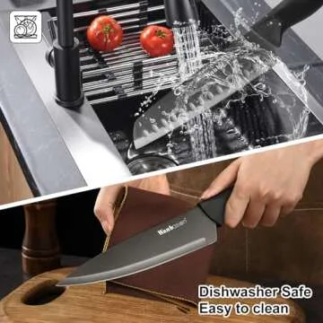 Wanbasion Sharp Kitchen Knife Set with Covers - Stylish Cooking Essentials