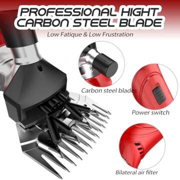 Cordless Sheep Shears with Rechargeable Lithium Batteries