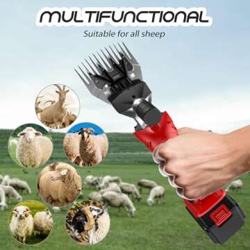 Cordless Sheep Shears with Rechargeable Lithium Batteries