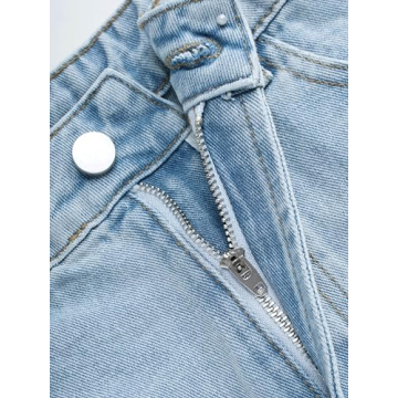 CIDER High Waist Ripped Denim Shorts for Stylish Comfort