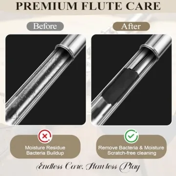 Affordable Flute Cleaning Kit with 2 Rods and Cloths