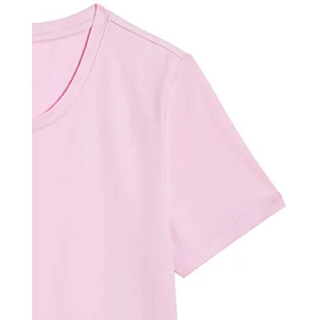 Amazon Essentials Women's Classic-Fit Short-Sleeve Crewneck T-Shirt, Pack of 2, Light Pink/Terracotta, Small