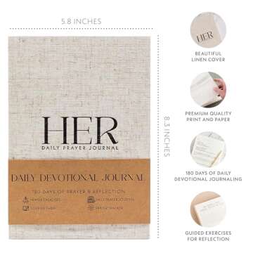 Daily Prayer Journal for Woman - 06 Months, Bible Journal with Weekly Scripture - Bible Verse Mapping Journal - Devotional Journal for Women with Prayer Exercises - Spiritual Christmas Gift for Women