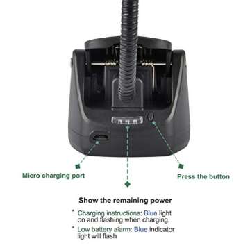 GLORIOUS-LITE 14 LED Music Stand Lights/Clip on Light/Piano Light, 3 Levels Brightness Book Light, Rechargeable Reading Light, Full Charged for 11-Hour Using for Piano, Travel, Desk and Bed Headboard