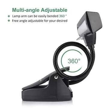 GLORIOUS-LITE 14 LED Music Stand Lights/Clip on Light/Piano Light, 3 Levels Brightness Book Light, Rechargeable Reading Light, Full Charged for 11-Hour Using for Piano, Travel, Desk and Bed Headboard