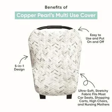 Copper Pearl Multi-Use Cover: Car Seat Covers, Nursing Cover, and Stroller Cover for Sun - Stretchy ...