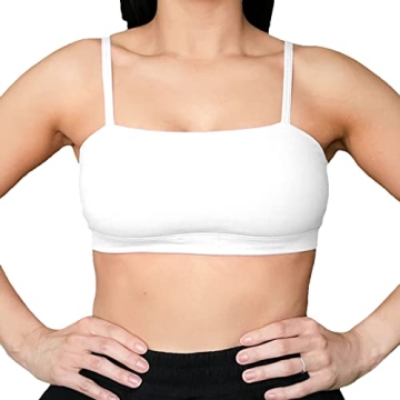 Aoxjox Women's Workout Bandeau Sports Bra - Comfort & Style for Fitness