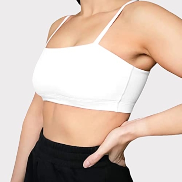 Aoxjox Women's Workout Bandeau Sports Bra Comfort & Style