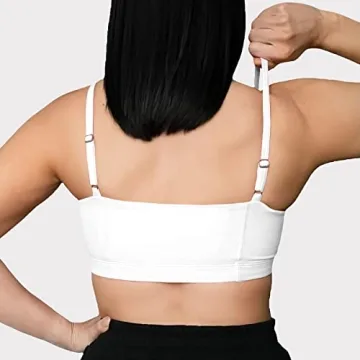 Aoxjox Women's Workout Bandeau Sports Bra Comfort & Style