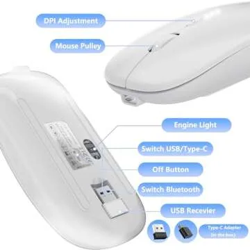 Sleek Rechargeable ShuGuoTu Wireless Mouse for All Devices