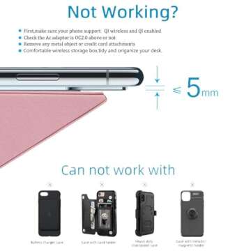 2025 New Wireless Charger,15W Pink Fast Charger,Dual Coil,Qi Certified Charging Dock,Desk Stand and Pen Holder Storage Compatible with iPhone 16/15/14 MAX/XR/XS, S24/S23 Series and More(No AC Adapter