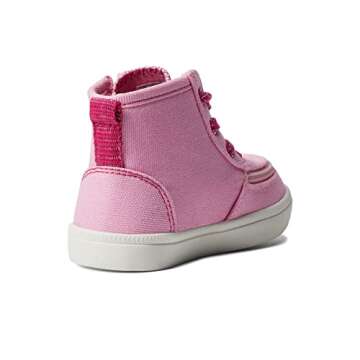 BILLY Footwear Kids Haring High Sneakers for Toddler, and Little Kids - Fabric Upper with Zippered Closure, Pull-On Style, and Rubber Outsole Pink 5 Toddler M