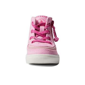 BILLY Footwear Kids Haring High Sneakers for Toddler, and Little Kids - Fabric Upper with Zippered Closure, Pull-On Style, and Rubber Outsole Pink 5 Toddler M