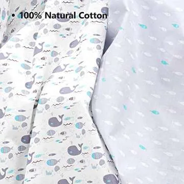 TILLYOU Premium 2 Pack Fitted Crib Sheets for Babies