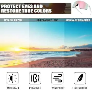 ZEMFAY Polarized Sports Sunglasses for Outdoor Fun