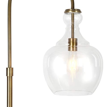 Stylish Henn&Hart Arc Floor Lamp in Brass
