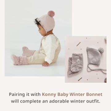 Konny Cozy Baby Booties & Bonnet for Winter Warmth