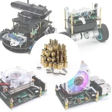 HVAZI 160PCS M2.5 Brass Spacer Standoff/Stainless Steel Screw/Nut Assortment Kit,Male-Female