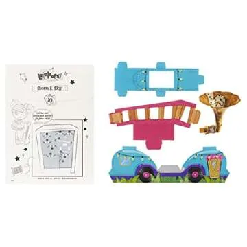 Lalaloopsy Doll- Storm E. Sky and Cool Cat, 13" Rocker Musician Doll with Purple Hair, Pink/Black Outfit & Accessories, Reusable House Playset- Gifts for Kids, Toys for Girls Ages 3 4 5+ to 103 Years