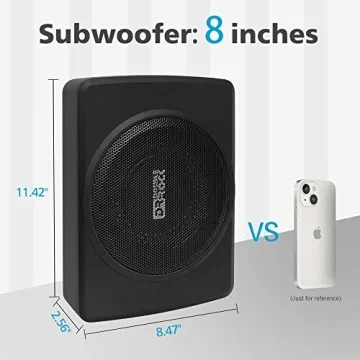 DR DOUBLE ROCK CB08 8 Inch Slim Under Seat Car Subwoofer