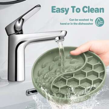 ZOURYNUA Slow Feeder Dog Bowls, Silicone Pet Food Bowls with Suction Cups for Small Medium Breed, Non-Slip Dog Feeding Bowls Slow Down Pet Eating Speed, Anxiety Relief & Fun Added (Green, 2 Cup)