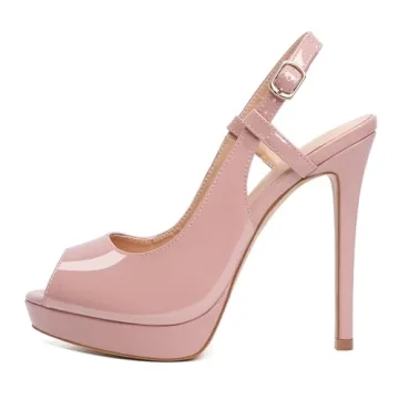 AUMOTED Womens Elegant Peep Toe Heels for Special Occasions