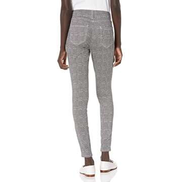 Amazon Essentials Women's Pull-On Knit Jegging (Available in Plus Size), Black Grey Glen Plaid, Medi...