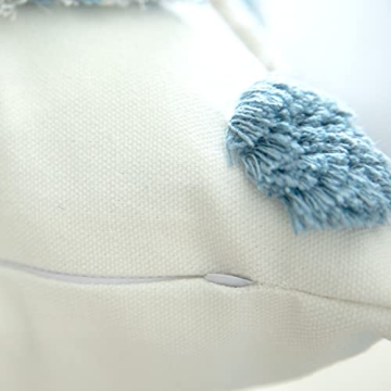 MARSAULE Boho Cotton Throw Pillow Covers Set of 2 Blue