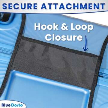 BlueCosto Luggage Cover for Suitcase - 28" Clear PVC Luggage Protector for 28" - 29" Sized Bags - Premium Travel Accessory for Baggage Protection - Universal Cover w/Hook & Loop Closure