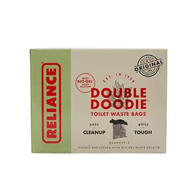 Reliance Products 2683-03 Double Doodie Toilet Waste Bags (6-Pack), Black
