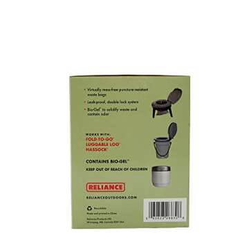 Reliance Products 2683-03 Double Doodie Toilet Waste Bags (6-Pack), Black