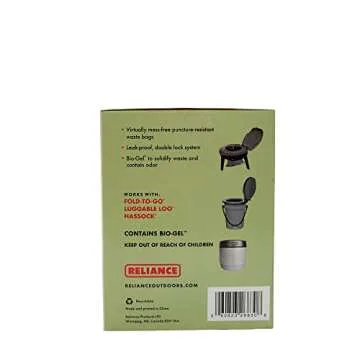 Reliance Double Doodie Toilet Waste Bags for Outdoors