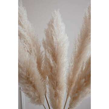 Luvong Pampas Grass Collection - 3 Premium Stems for Decor