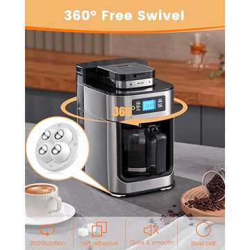 Self Adhesive Caster Wheels, Appliance Rollers for Kitchen Appliances, 360° Swivel Mini Universal Wheel Roller Casters for Storage Box, Small Furniture (White, with 3 Types, 12 PCS)