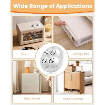 Self Adhesive Caster Wheels, Appliance Rollers for Kitchen Appliances, 360° Swivel Mini Universal Wheel Roller Casters for Storage Box, Small Furniture (White, with 3 Types, 12 PCS)