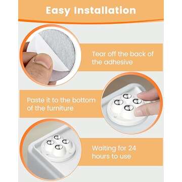 Self Adhesive Caster Wheels, Appliance Rollers for Kitchen Appliances, 360° Swivel Mini Universal Wheel Roller Casters for Storage Box, Small Furniture (White, with 3 Types, 12 PCS)