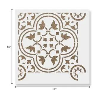 Durable Rosario Tile Stencil for Elegant Home Décor