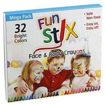 Dress Up America Face Paint Crayons - Safe Non-Toxic Face And Body Paint Made in Taiwan - Halloween ...